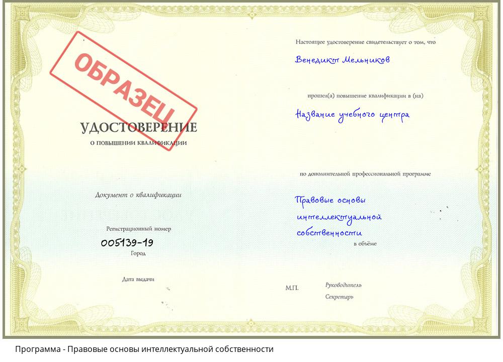 Правовые основы интеллектуальной собственности Новосибирск