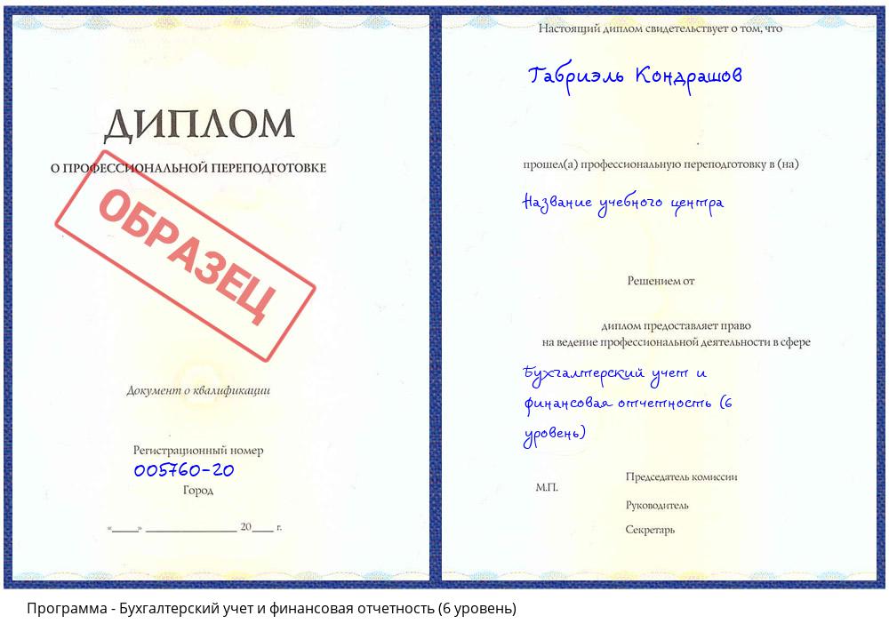 Бухгалтерский учет и финансовая отчетность (6 уровень) Новосибирск