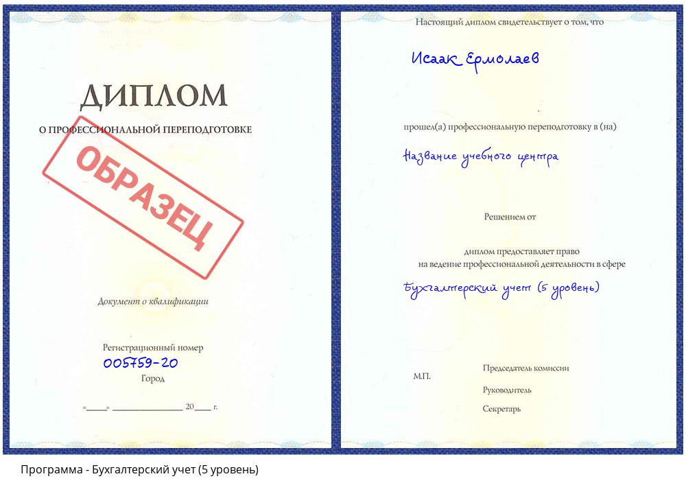 Бухгалтерский учет (5 уровень) Новосибирск