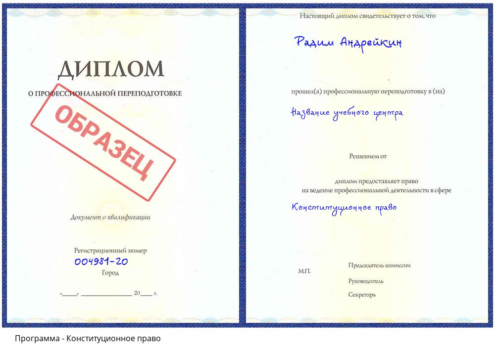 Конституционное право Новосибирск